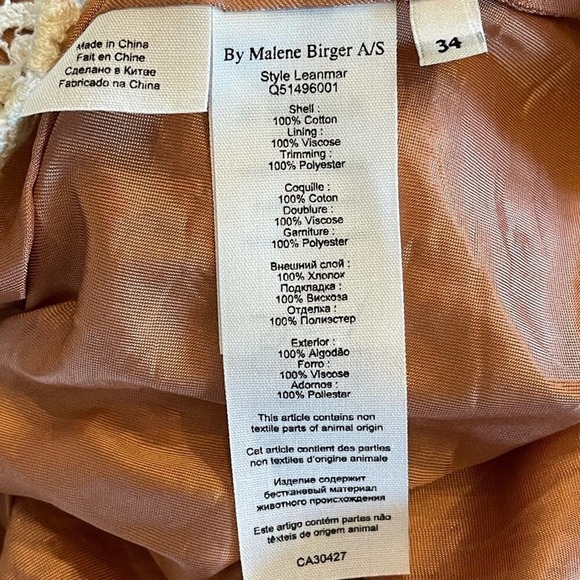 SPRING SALE! By Malene Birger Overlay Leanmar Skirt Size 34 - Picture 6 of 7